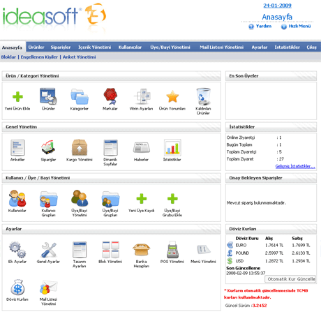 IdeaSoft Akıllı E-ticaret Sistemi